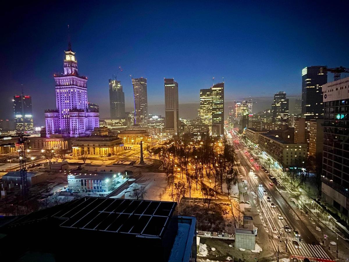 Super Apartament Blue Scisle Centrum Dwie Linie Metra Netflix Wifi 300 Mbs Panorama Miasta 바르샤바 외부 사진
