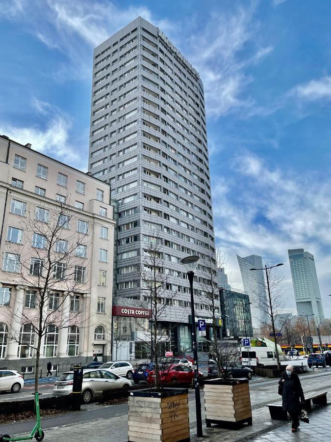 Super Apartament Blue Scisle Centrum Dwie Linie Metra Netflix Wifi 300 Mbs Panorama Miasta 바르샤바 외부 사진