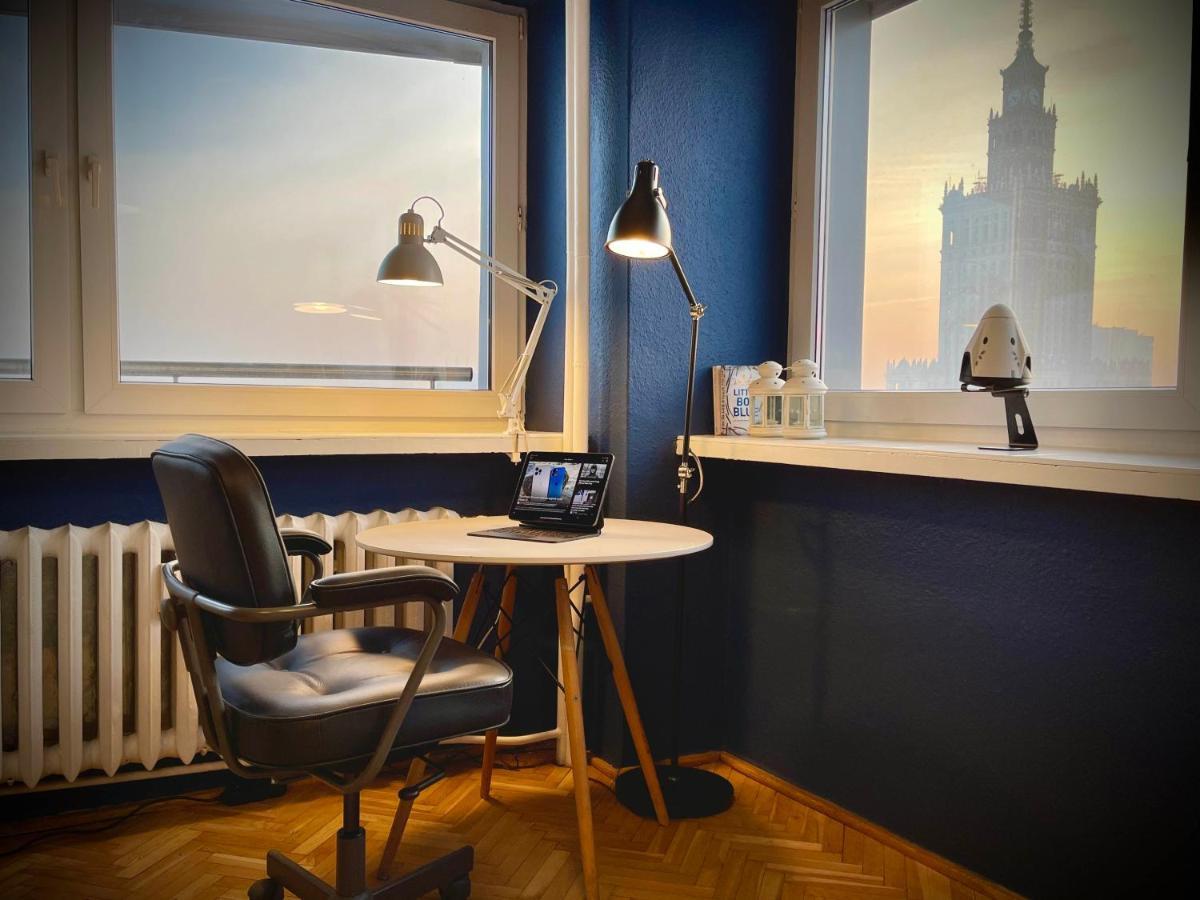 Super Apartament Blue Scisle Centrum Dwie Linie Metra Netflix Wifi 300 Mbs Panorama Miasta 바르샤바 외부 사진