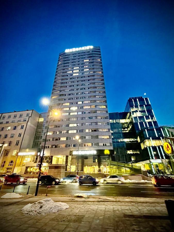Super Apartament Blue Scisle Centrum Dwie Linie Metra Netflix Wifi 300 Mbs Panorama Miasta 바르샤바 외부 사진