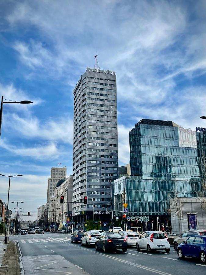 Super Apartament Blue Scisle Centrum Dwie Linie Metra Netflix Wifi 300 Mbs Panorama Miasta 바르샤바 외부 사진